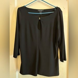 White House Black Market - Used - Black Top - 3/4 Sleeves - Size Large